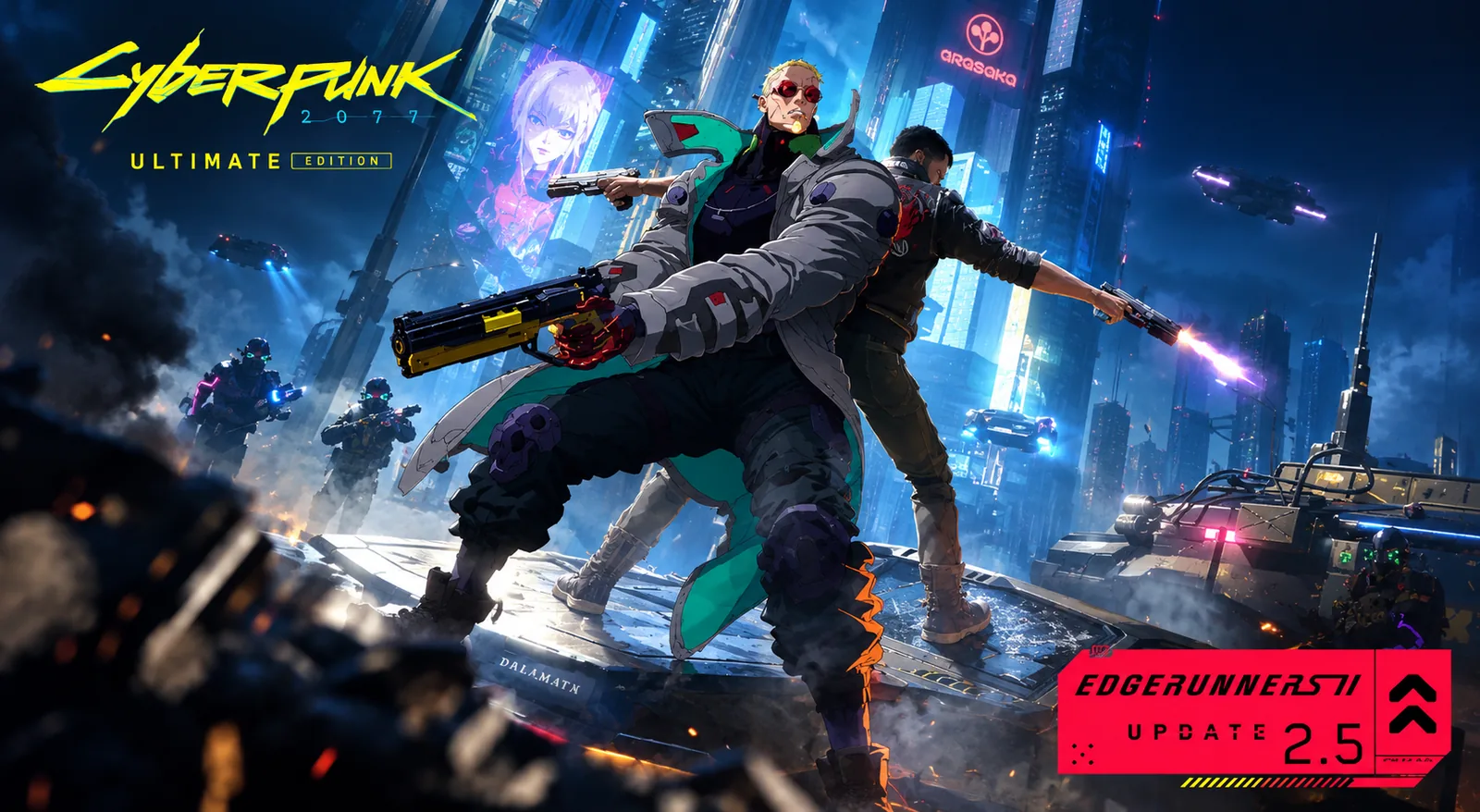 Cyberpunk 2077 Update 2.5 introduces new Edgerunners 2 content and free Witcher 3-inspired items.