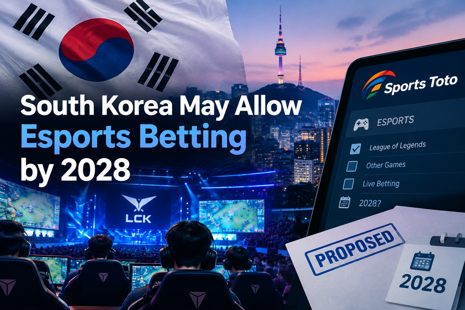 South Korean esports arena during a competitive gaming event