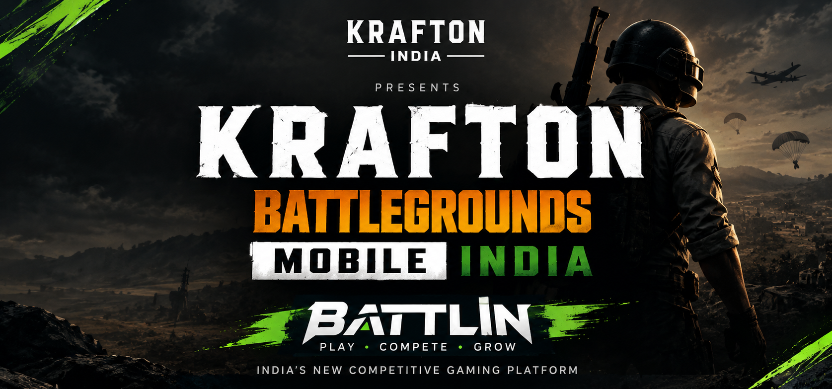 Krafton India’s Battlin esports tournament platform highlighting competitive gaming and BGMI esports tournaments in India.